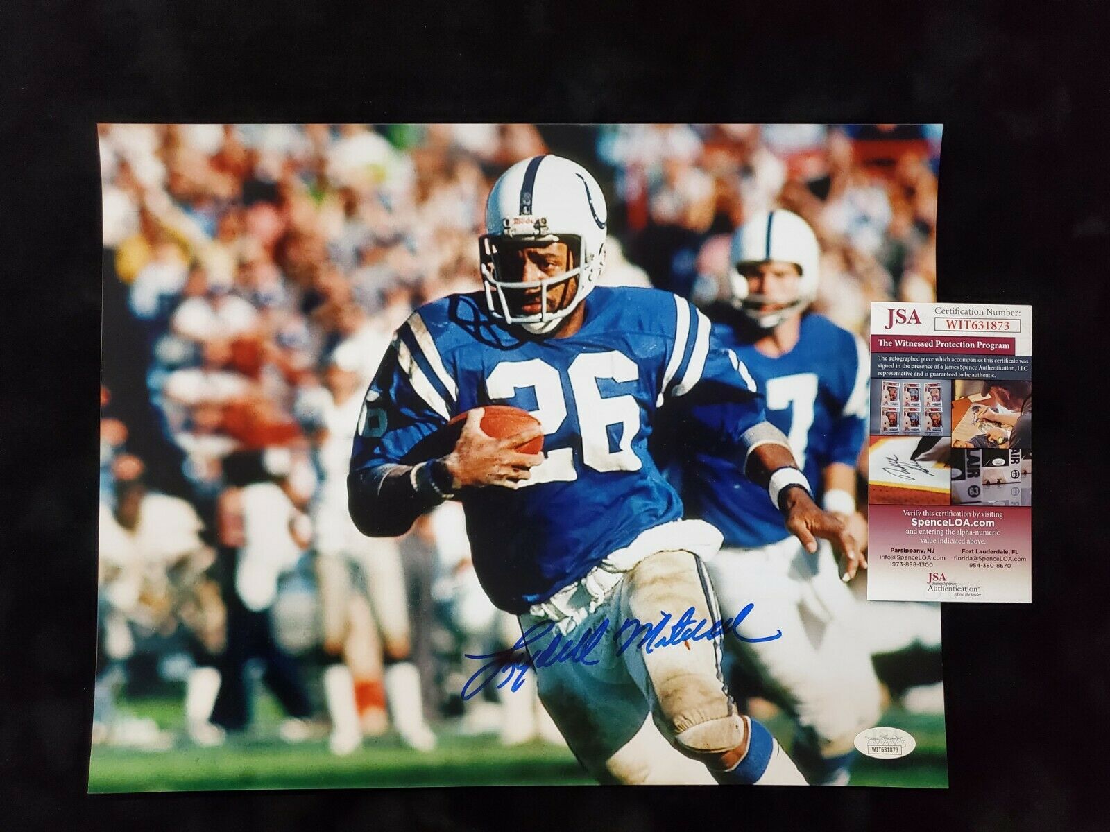 MVP Authentics Indianapolis Colts Lydell Mitchell Autographed Signed 11X14 Photo Jsa Coa 49.50 sports jersey framing , jersey framing