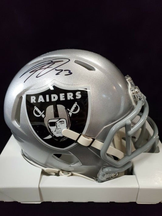 MVP Authentics Las Vegas Raiders Kenyan Drake Autographed Signed Speed Mini Helmet Bas Holo 112.50 sports jersey framing , jersey framing