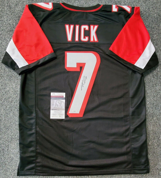 MVP Authentics Atlanta Falcons Michael Vick Autographed Signed Jersey Jsa Coa 116.10 sports jersey framing , jersey framing
