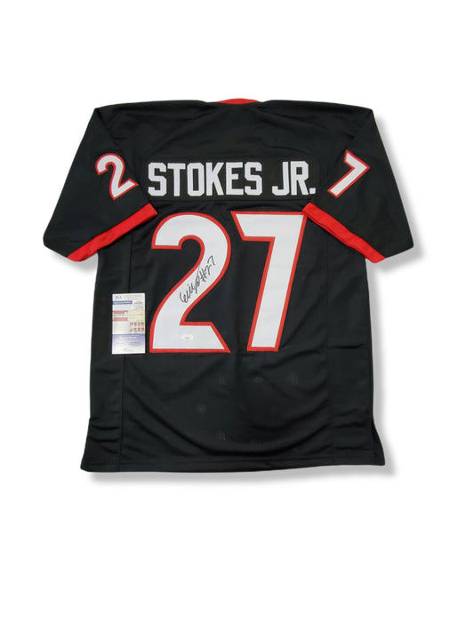MVP Authentics Georgia Bulldogs Eric Stokes Autographed Signed Jersey Jsa  Coa 117 sports jersey framing , jersey framing