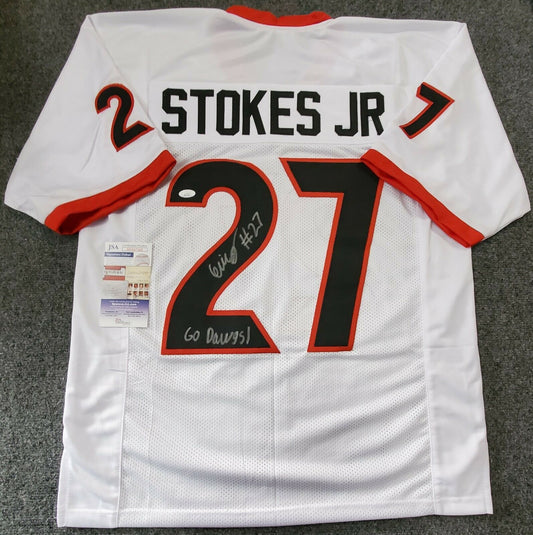 MVP Authentics Georgia Bulldogs Eric Stokes Autographed Signed Inscribed Jersey Jsa  Coa 139.50 sports jersey framing , jersey framing