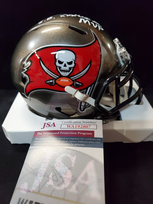 MVP Authentics Tampa Bay Buccaneers Dexter Jackson Signed Inscribed Speed Mini Helmet Jsa Coa 98.10 sports jersey framing , jersey framing
