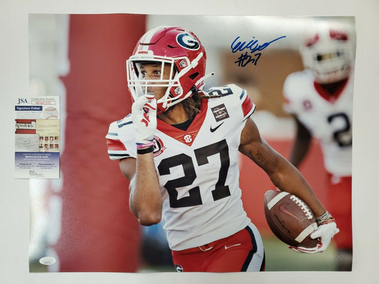 MVP Authentics Georgia Bulldogs Eric Stokes Autographed Signed 16X20 Photo Jsa  Coa 89.10 sports jersey framing , jersey framing