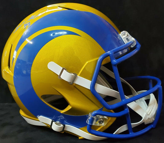 MVP Authentics Los Angeles Rams Cam Akers Signed Full Size Replica Flash Helmet Beckett Holo 359.10 sports jersey framing , jersey framing