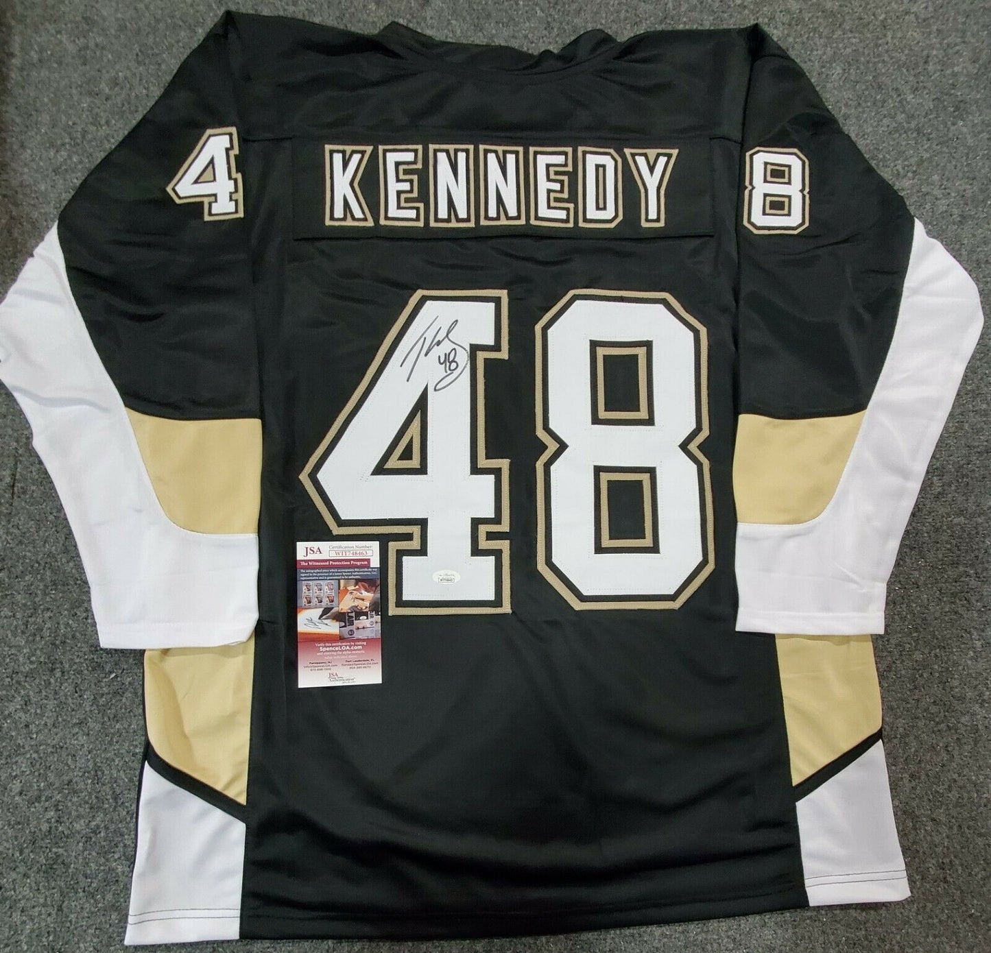 MVP Authentics Pittsburgh Penguins Tyler Kennedy Autographed Signed Jersey Jsa Coa 117 sports jersey framing , jersey framing
