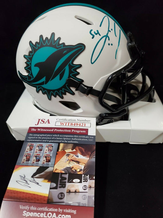 MVP Authentics Zach Thomas Autographed Signed Miami Dolphins Lunar Mini Helmet Jsa Coa 161.10 sports jersey framing , jersey framing
